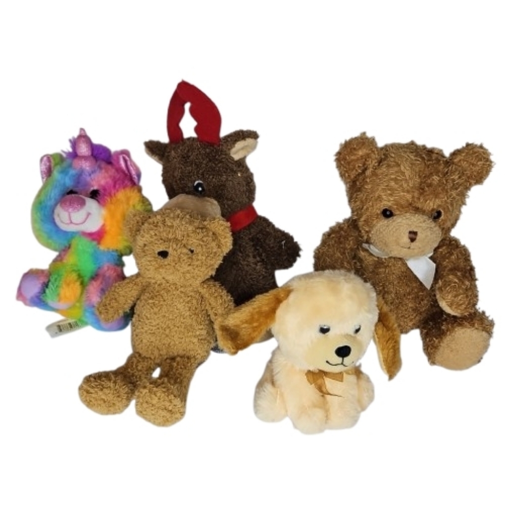 Bundle Of Plush Unicorn Bear And More Plush Toy Set Of 5